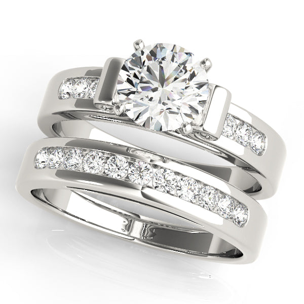 Single Row Channel Set Diamond Engagement Ring · 0.12 ct tw