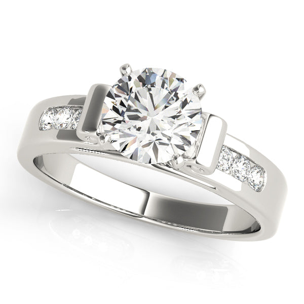 Single Row Channel Set Diamond Engagement Ring · 0.12 ct tw