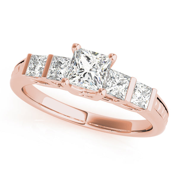 Square Fancy Shape Baguette Diamond Engagement Ring · 1.17 ct tw