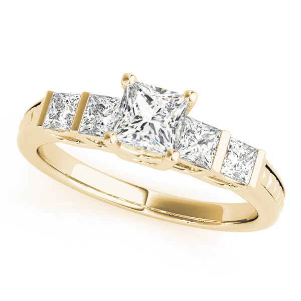 Square Fancy Shape Baguette Diamond Engagement Ring · 1.17 ct tw