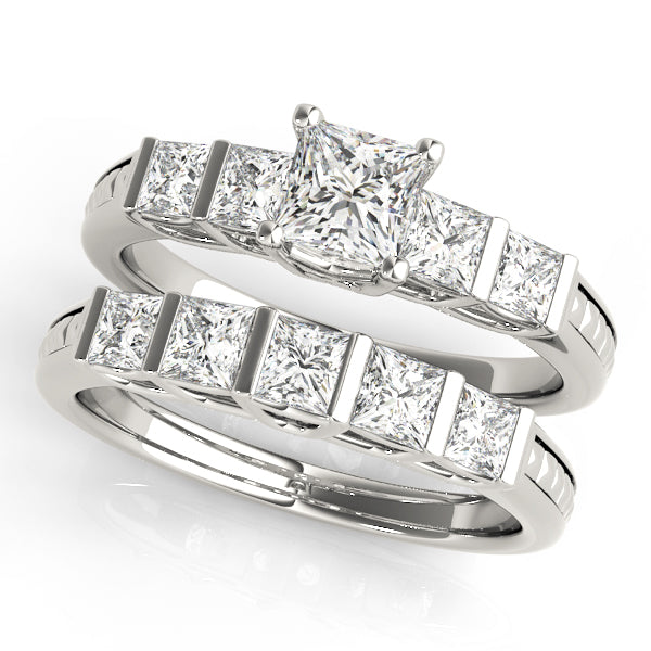 Square Fancy Shape Baguette Diamond Engagement Ring · 1.17 ct tw