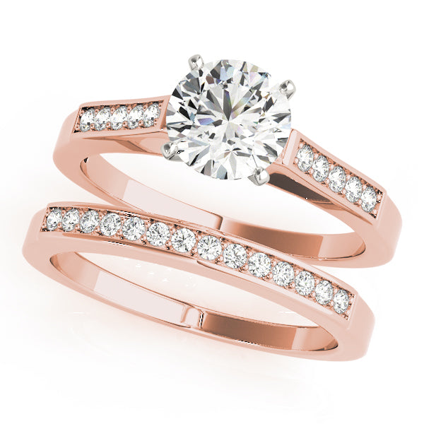 Single Row Channel Set Diamond Engagement Ring · 0.10 ct tw