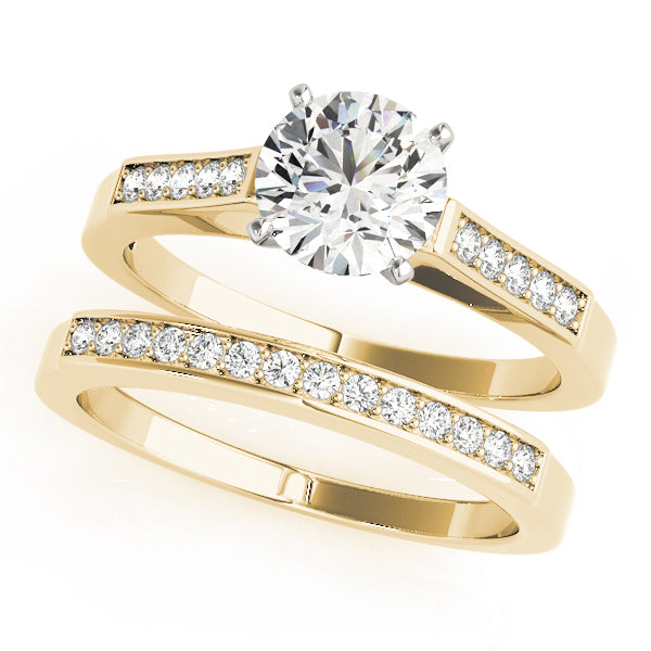 Single Row Channel Set Diamond Engagement Ring · 0.10 ct tw