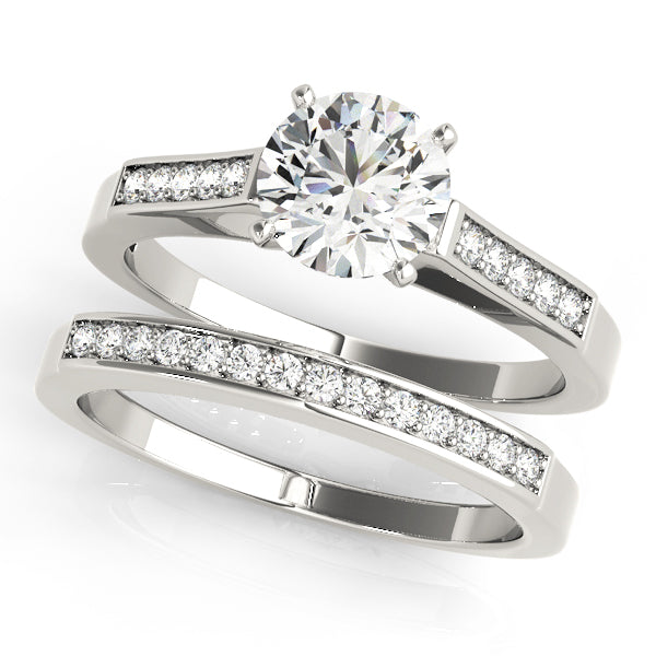 Single Row Channel Set Diamond Engagement Ring · 0.10 ct tw