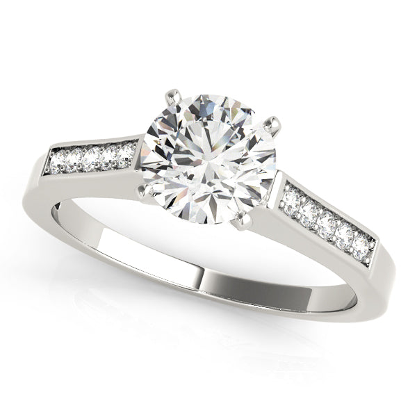 Single Row Channel Set Diamond Engagement Ring · 0.10 ct tw