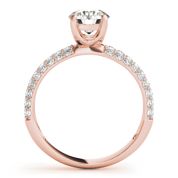Round Pave Diamond Engagement Ring · 1.68 ct tw