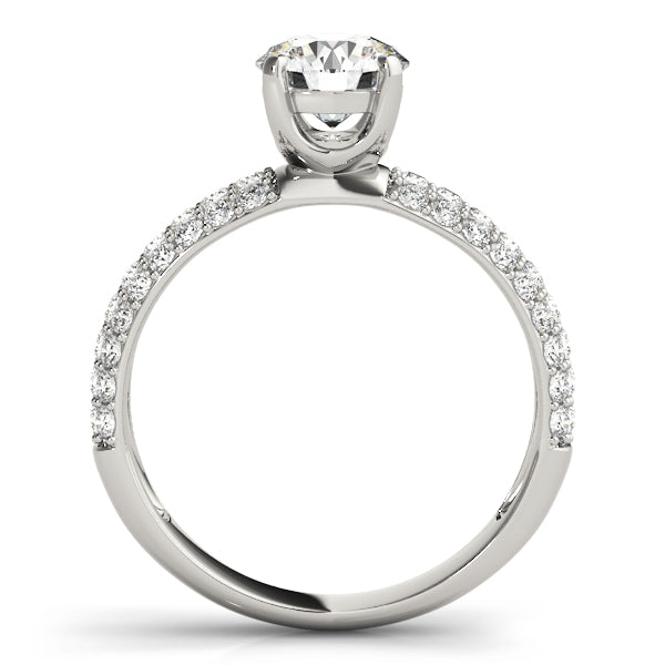 Round Pave Diamond Engagement Ring · 1.68 ct tw