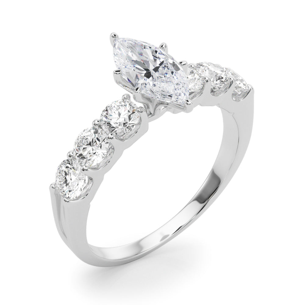 Single Row Prong Set Diamond Engagement Ring · 0.90 ct tw