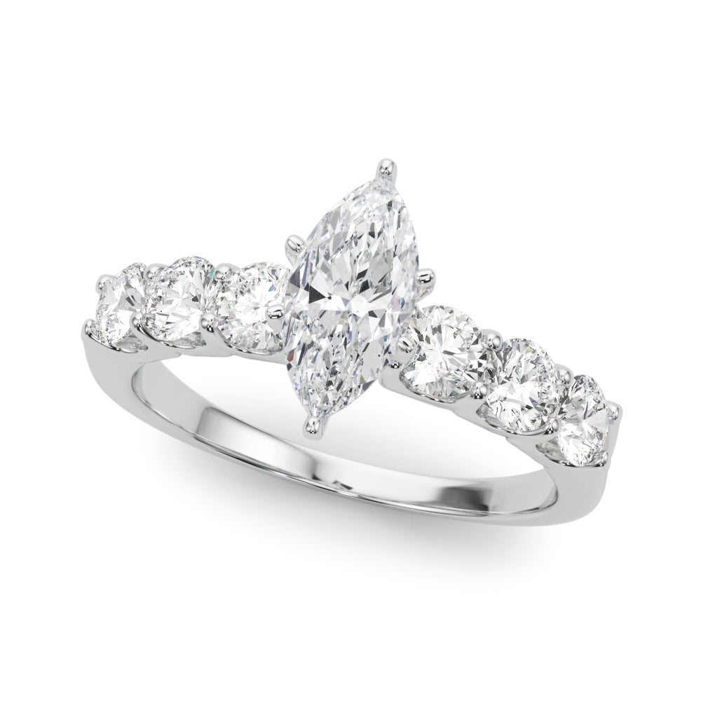 Single Row Prong Set Diamond Engagement Ring · 0.90 ct tw