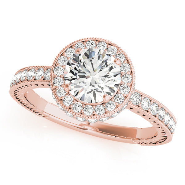 Round Halo Diamond Engagement Ring · 1.45 ct tw