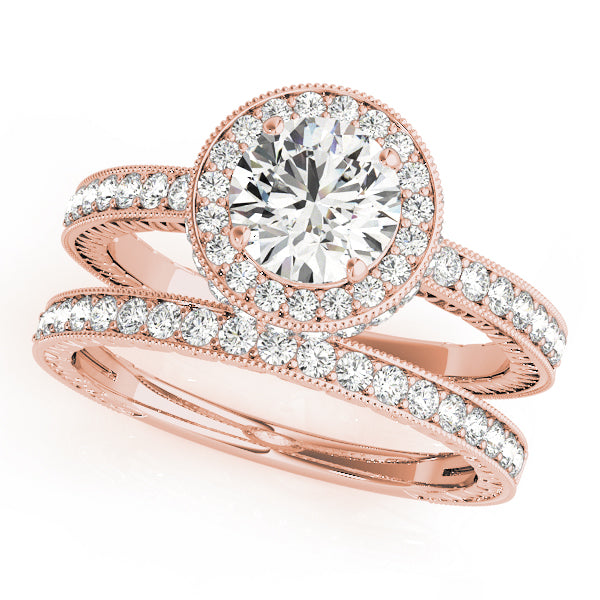 Round Halo Diamond Engagement Ring · 1.45 ct tw