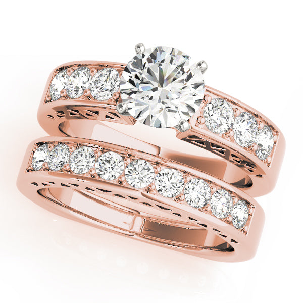 Single Row Channel Set Diamond Engagement Ring · 0.48 ct tw