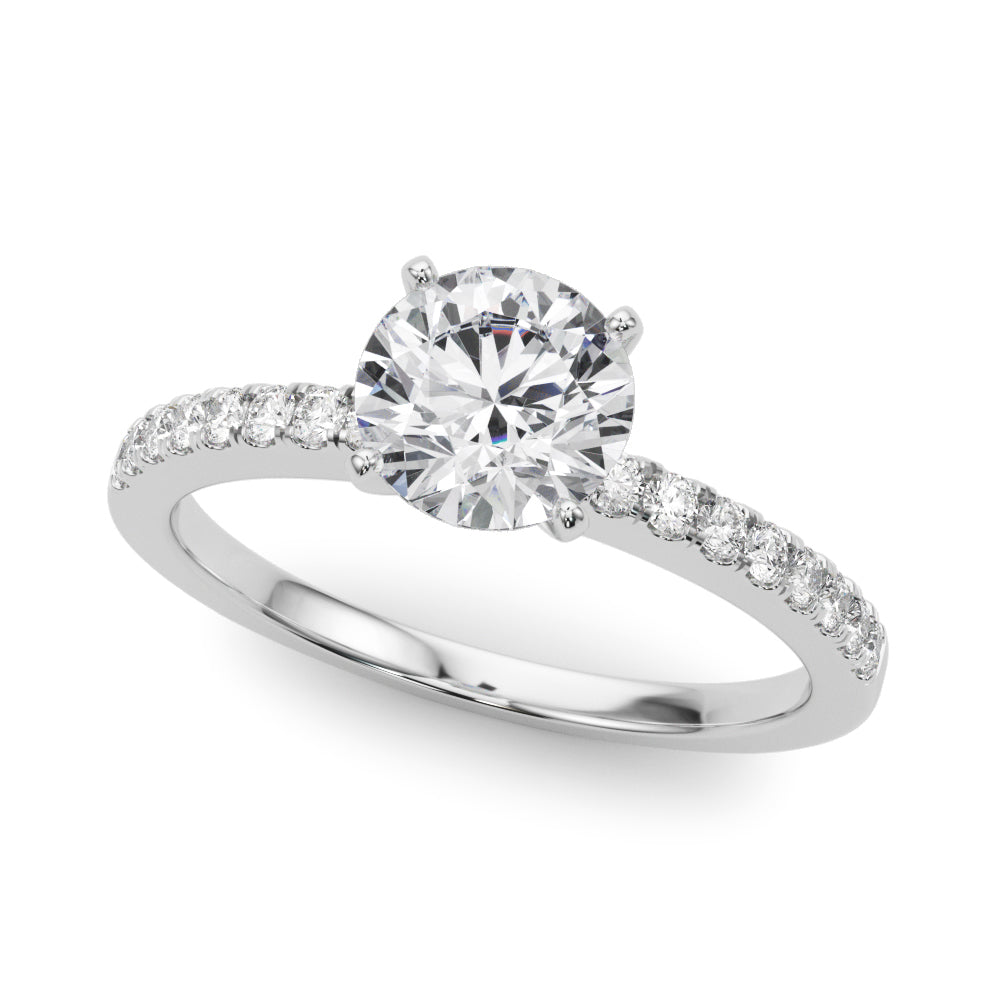 Single Row Prong Set Diamond Engagement Ring · 0.12 ct tw