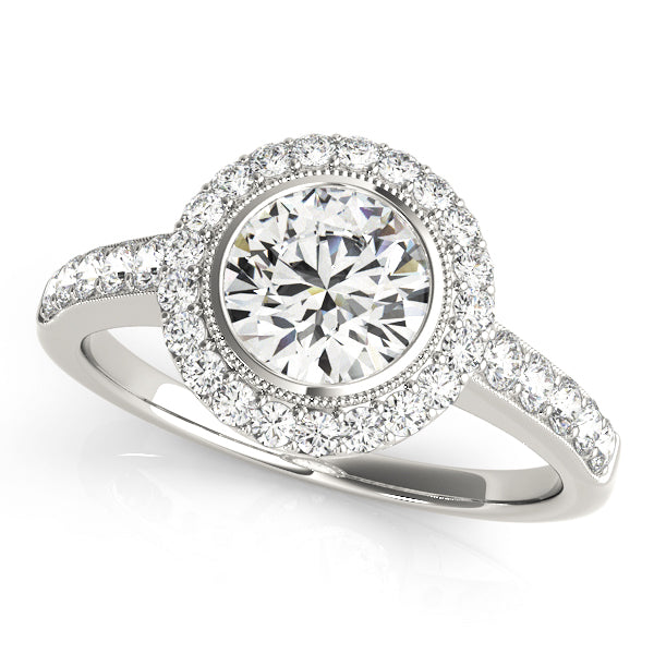 Round Halo Diamond Engagement Ring · 1.41 ct tw