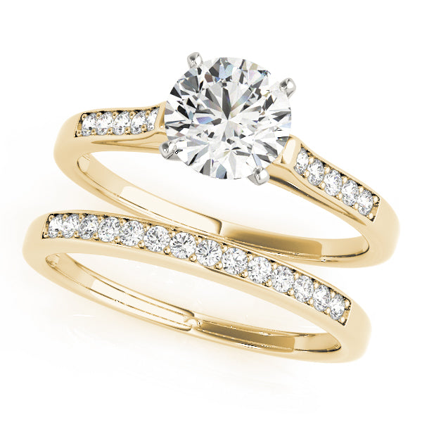 Single Row Channel Set Diamond Engagement Ring · 0.10 ct tw