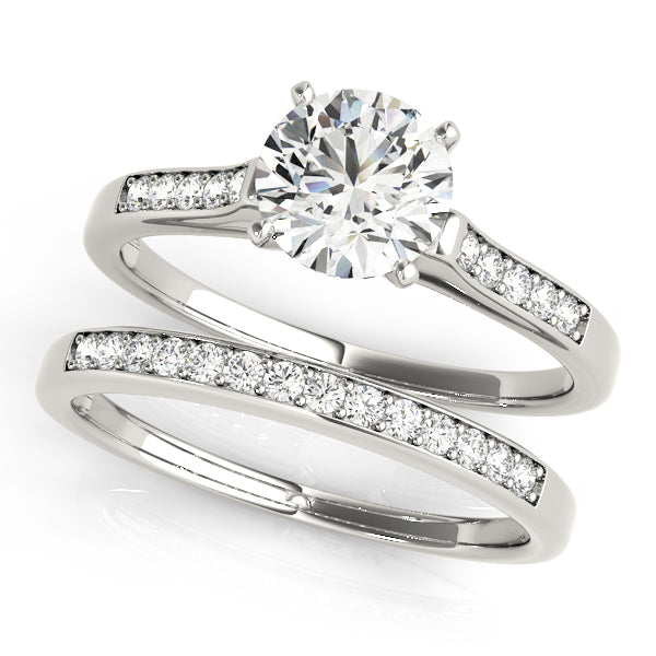 Single Row Channel Set Diamond Engagement Ring · 0.10 ct tw