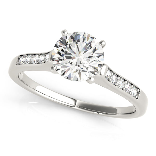 Single Row Channel Set Diamond Engagement Ring · 0.10 ct tw