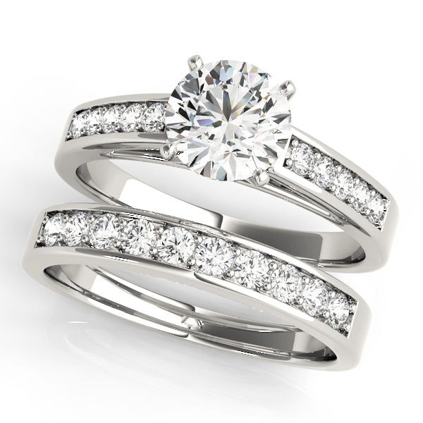 Single Row Channel Set Diamond Engagement Ring · 0.20 ct tw