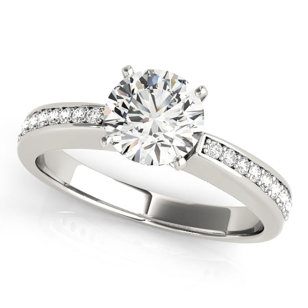 Single Row Channel Set Diamond Engagement Ring · 0.27 ct tw