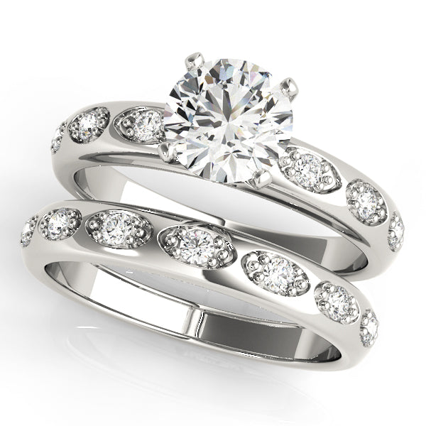 Single Row Prong Set Diamond Engagement Ring · 0.09 ct tw
