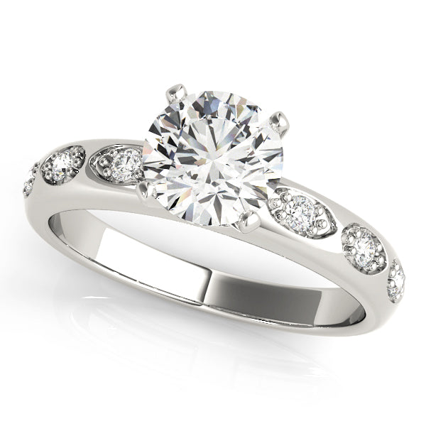 Single Row Prong Set Diamond Engagement Ring · 0.09 ct tw