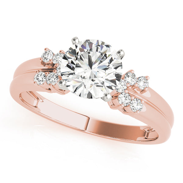 Cluster Sides Diamond Engagement Ring · 0.12 ct tw