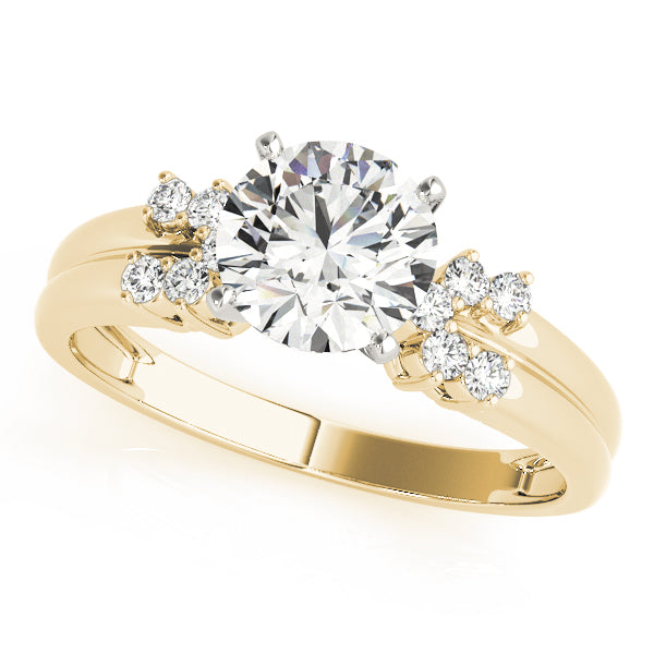 Cluster Sides Diamond Engagement Ring · 0.12 ct tw