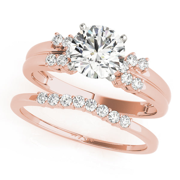 Cluster Sides Diamond Engagement Ring · 0.12 ct tw