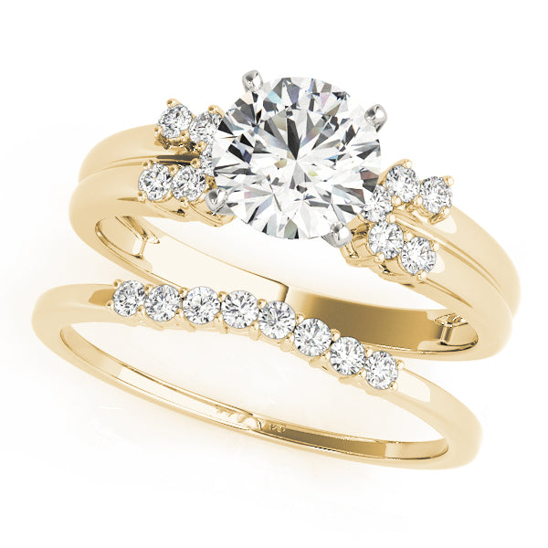 Cluster Sides Diamond Engagement Ring · 0.12 ct tw