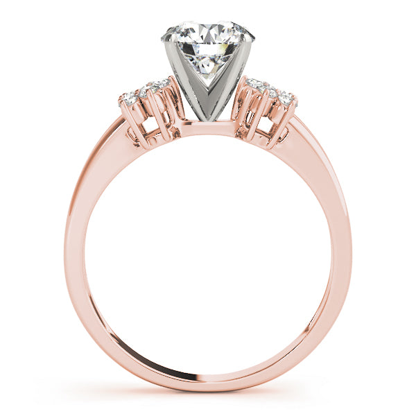 Cluster Sides Diamond Engagement Ring · 0.12 ct tw