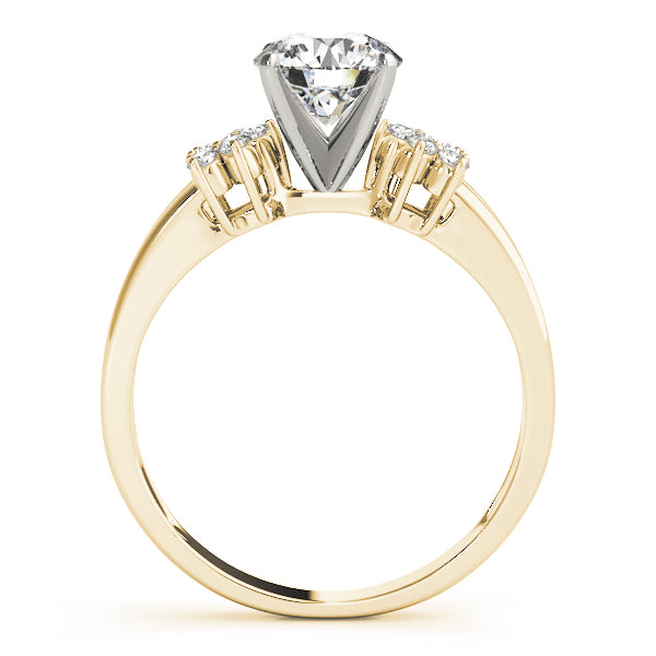 Cluster Sides Diamond Engagement Ring · 0.12 ct tw