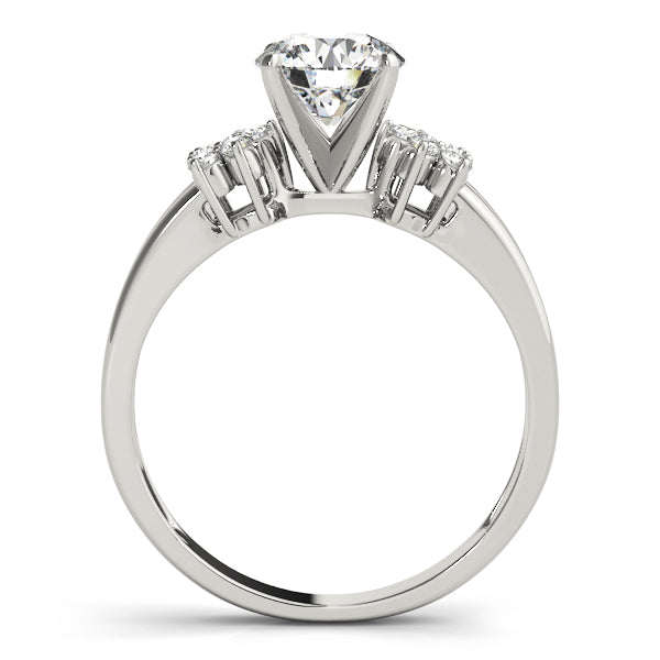 Cluster Sides Diamond Engagement Ring · 0.12 ct tw