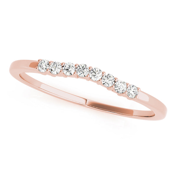 Curved Diamond Wedding Band · 0.10 ct tw