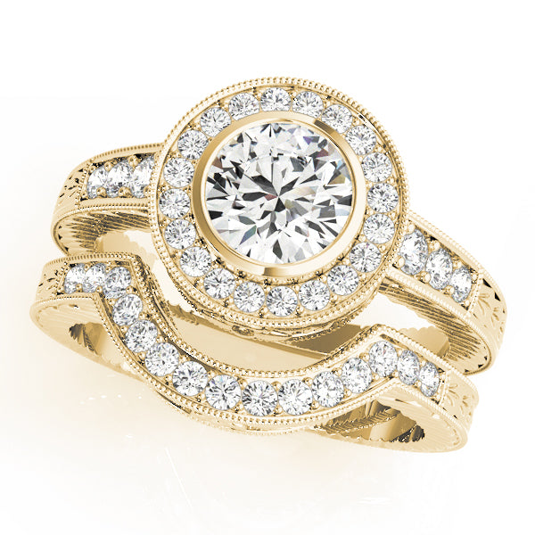 Round Halo Diamond Engagement Ring · 1.29 ct tw