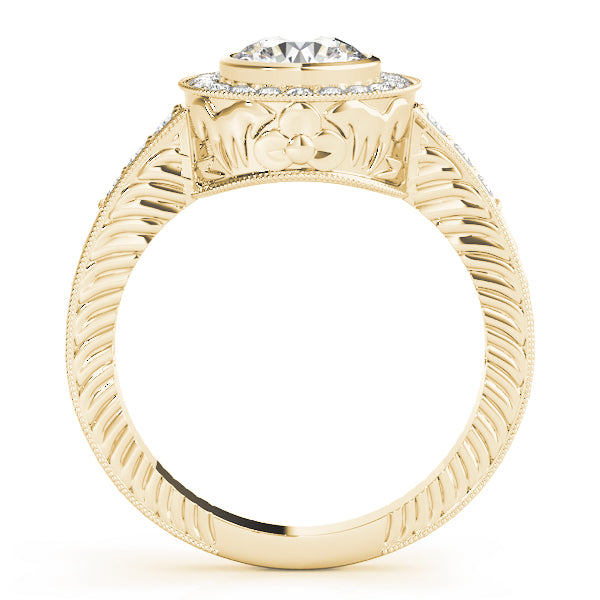 Round Halo Diamond Engagement Ring · 1.29 ct tw