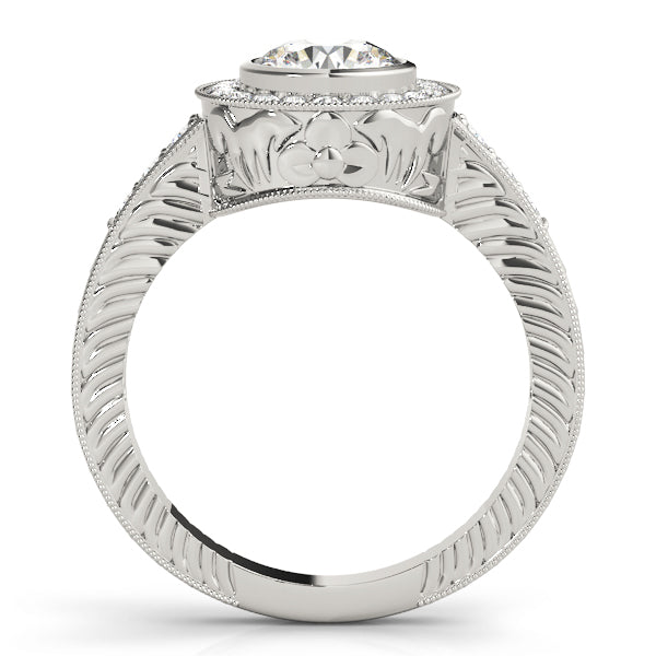 Round Halo Diamond Engagement Ring · 3.22 ct tw