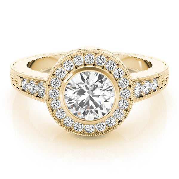 Round Halo Diamond Engagement Ring · 1.29 ct tw