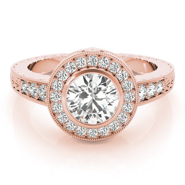 Round Halo Diamond Engagement Ring · 1.29 ct tw