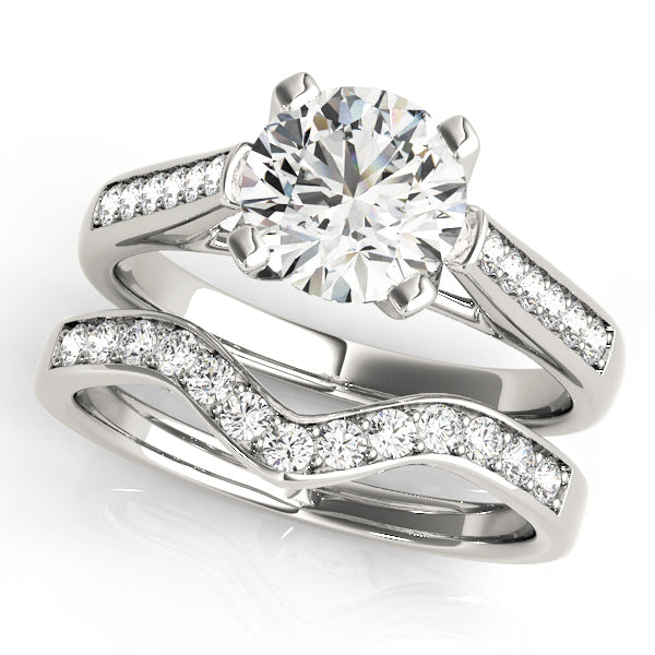 Round Single Row Channel Set Diamond Engagement Ring · 1.75 ct tw