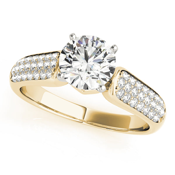 Pave Diamond Engagement Ring · 0.33 ct tw