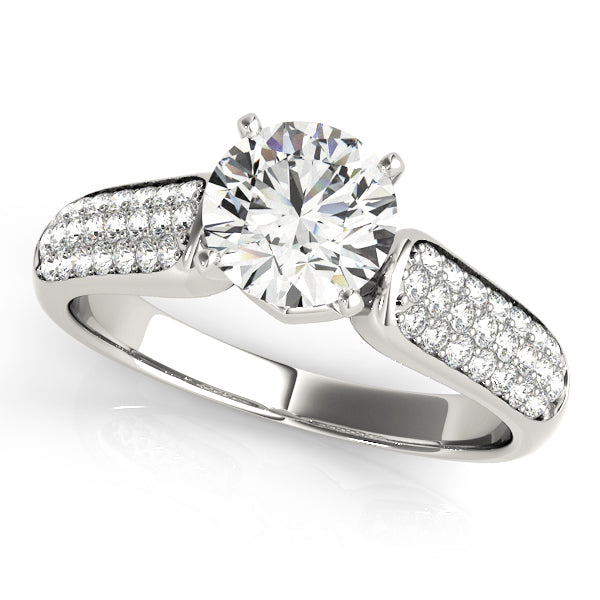 Pave Diamond Engagement Ring · 0.33 ct tw