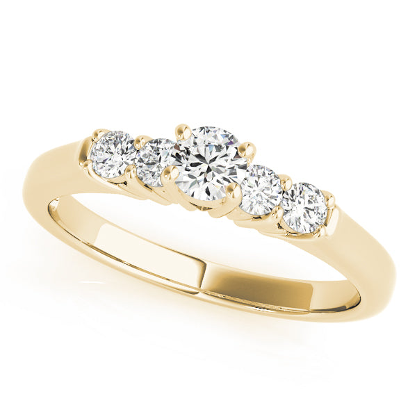 Round Single Row Prong Set Diamond Engagement Ring · 0.70 ct tw