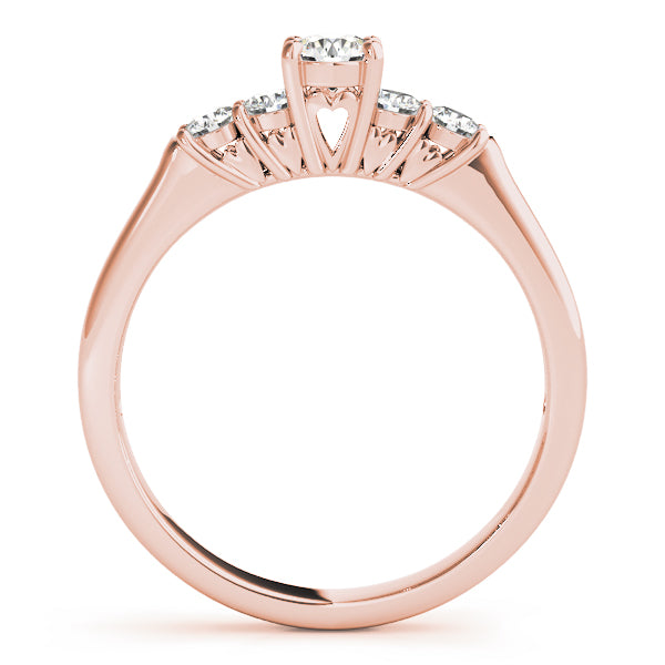 Round Single Row Prong Set Diamond Engagement Ring · 0.70 ct tw