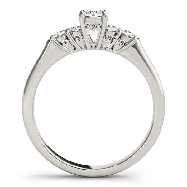 Round Single Row Prong Set Diamond Engagement Ring · 0.70 ct tw