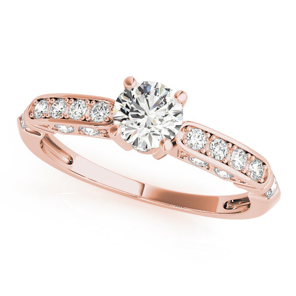 Round Single Row Channel Set Diamond Engagement Ring · 0.78 ct tw