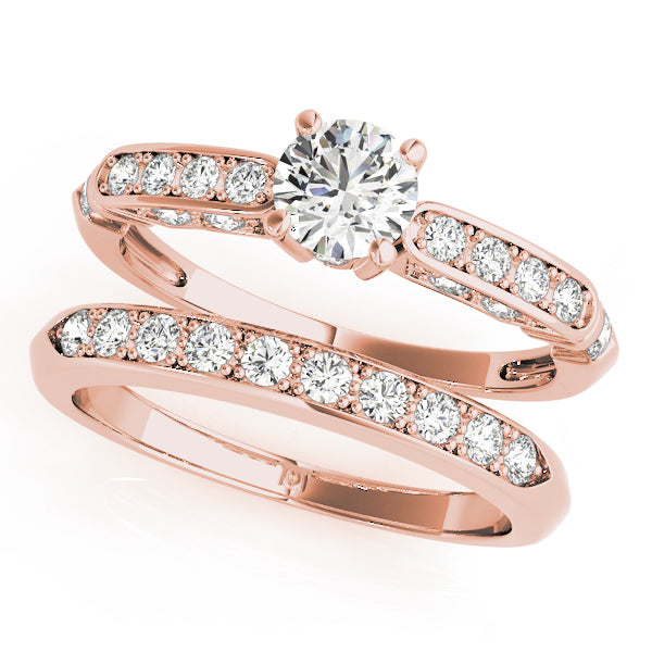 Round Single Row Channel Set Diamond Engagement Ring · 0.78 ct tw