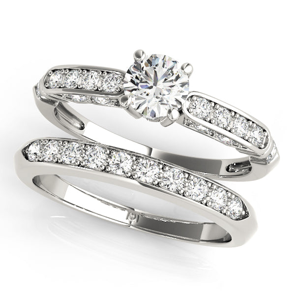 Round Single Row Channel Set Diamond Engagement Ring · 0.78 ct tw