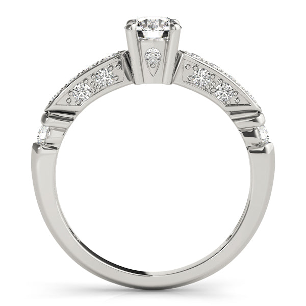 Round Single Row Channel Set Diamond Engagement Ring · 0.78 ct tw