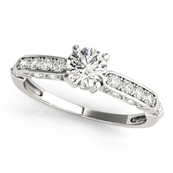 Round Single Row Channel Set Diamond Engagement Ring · 0.78 ct tw