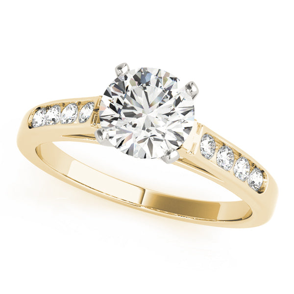 Single Row Channel Set Diamond Engagement Ring · 0.12 ct tw
